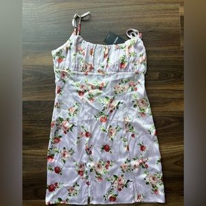 Forever 21 Lavendar Satin Floral Dress